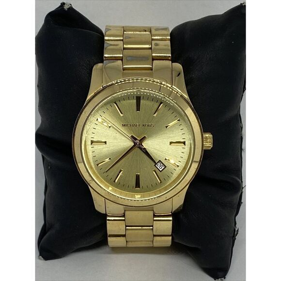 Michael Kors MK5160 Women's Gold Stainless Steel Analog Dial Quartz Watch MP895 - Picture 1 of 12